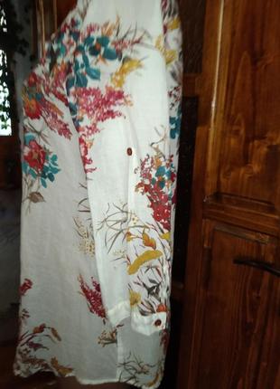 Подовжена бавовняна сорочка promod франція.5 фото