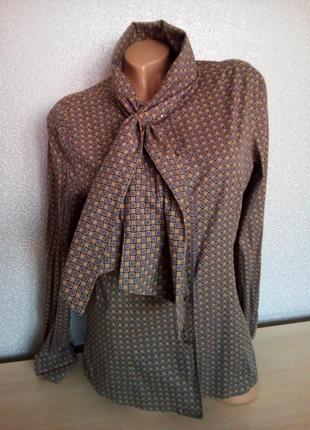 Рубашка с ассиметричным галстуком бантом