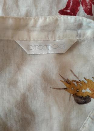 Подовжена бавовняна сорочка promod франція.8 фото