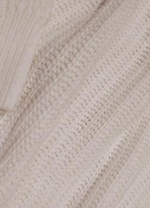 Базовый белый женский свитер, вязаный женский белый свитер4 фото