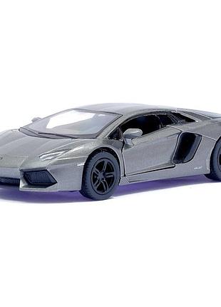 Автомодель легковая lamborghini aventador lp 700-4, 5'' kt5355w, 1:38 (серый)