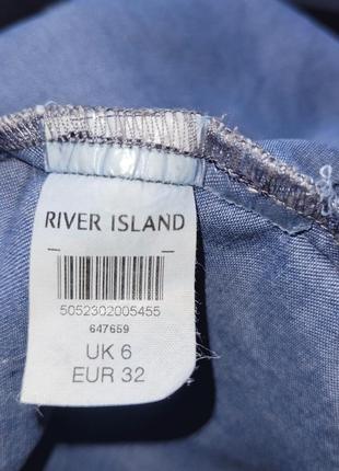 Жіноча джинсова котонова сорочка без рукавів river island турція  рs6 фото