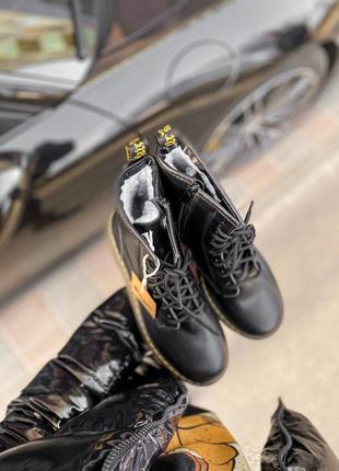 Шикарные ботинки на платформе dr. martens high с теплым мехом /осень/зима/весна😍2 фото