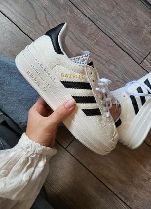 Кроссовки adidas gazelle bold white