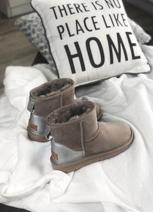 Шикарные  ugg mini ash metallic с густым мехом  /осень/зима/весна😍2 фото