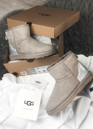 Шикарные  ugg mini ash metallic с густым мехом  /осень/зима/весна😍5 фото