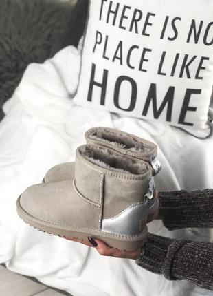 Шикарные  ugg mini ash metallic с густым мехом  /осень/зима/весна😍7 фото