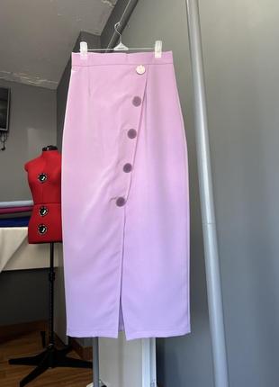 Шикарная лиловая юбка по талии
