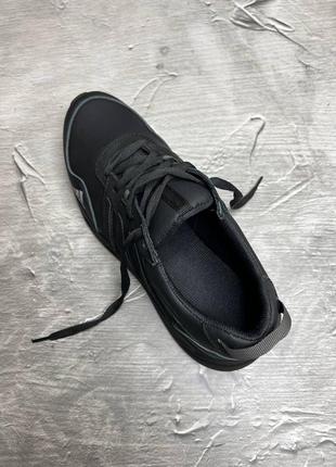Стильные черные мужские кроссовки адедас adidas весенне-осенние, демисезон, кожаные/кожа-мужская обувь4 фото
