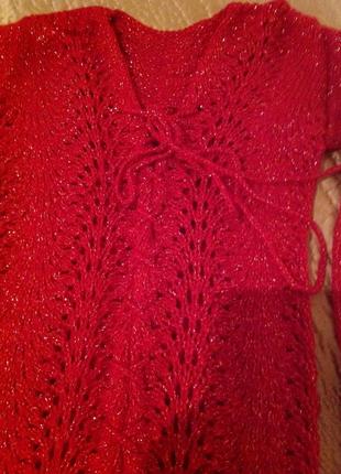 Туника-платье , ажурная вязка, на шнуровке , ручная работа, качественное исполнение.2 фото