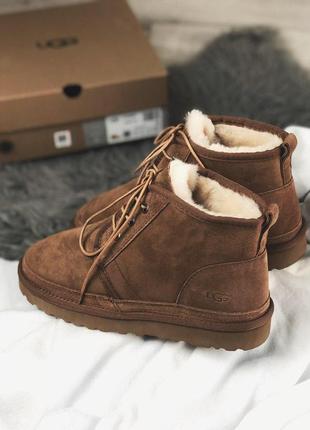 Теплые и стильные меховые ботинки ugg neumel brown /осень/зима/весна😍2 фото