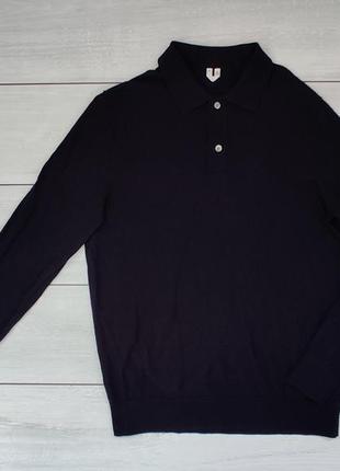 Якісний светр з вовни мериноса екстра класу з воротником  гудзики з мушлі м р2 фото