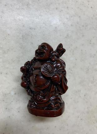 Фігурка.нецке. окімоно «усміхається ченець із мішком за спиною. хотей»