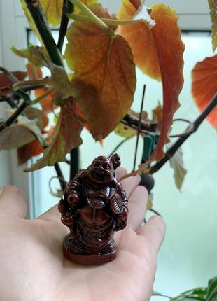 Фігурка.нецке. окімоно «усміхається ченець із мішком за спиною. хотей»