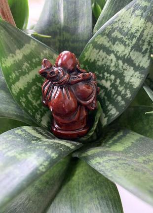 Фігурка.нецке. окімоно «усміхається ченець із мішком за спиною. хотей»