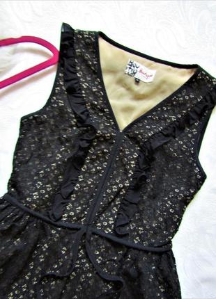 Черное кружевное платье jaeger размер 8/s 🔥sale🔥5 фото