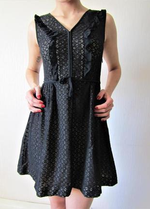Черное кружевное платье jaeger размер 8/s 🔥sale🔥2 фото