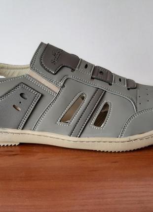 Сандалі чоловічі сірі прошиті