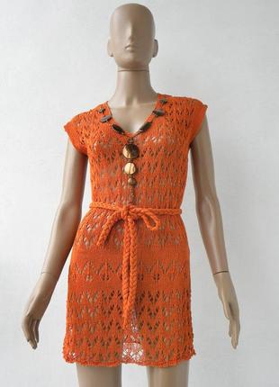 Снижка дня! оригинальное платье из легкой вязаной ткани. размер s-m.