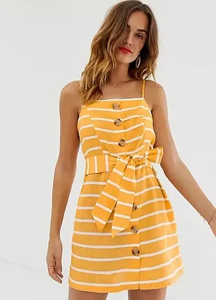 Жовтий сарафан cotton+viscose+lin