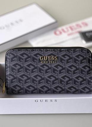 Женский кошелек guess клатч на молнии серый4 фото