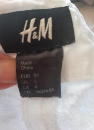 Білі класичні літні штани бренду h&m8 фото