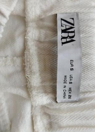 Zara шорты коттон белые7 фото