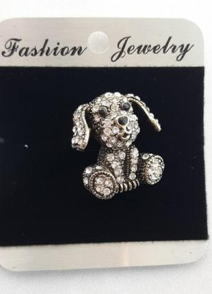 Прикраса собачка діамантова fashion jewelry біжутерія3 фото