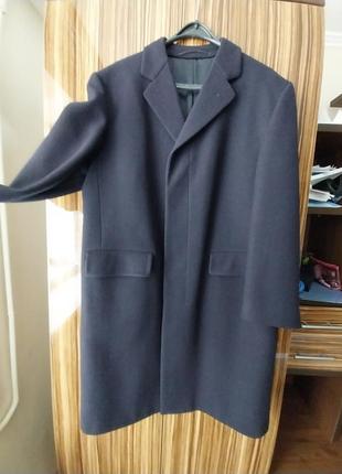 Мужское стильное брендовое шерстяное прямое пальто по колено resmann salzburg3 фото