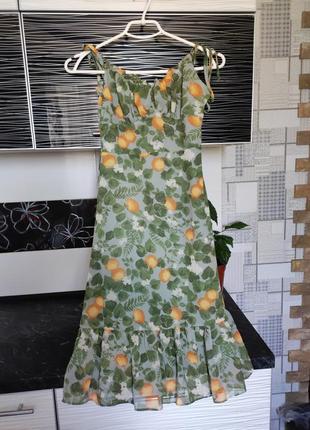 Сарафан шифоновый с оборкой.