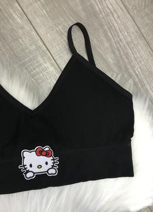 Женское белье комплект hello kitty черный хелоу котти