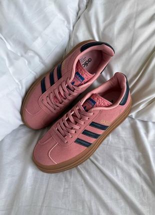 Женские кроссовки adidas gazelle pink5 фото