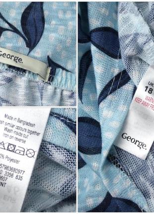 Красивая блузка "george " с растительным принтом. размер uk18/ eur46.5 фото
