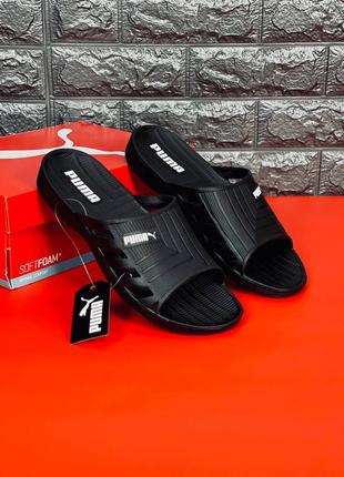 Puma popcat slides мужские шлепанцы сланцы черные размеры 40-451 фото