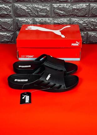 Puma popcat slides мужские шлепанцы сланцы черные размеры 40-455 фото