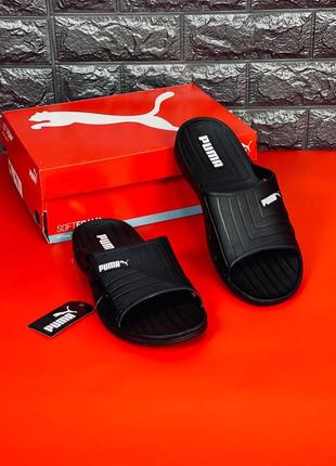 Puma popcat slides мужские шлепанцы сланцы черные размеры 40-456 фото