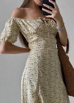 Стильное классическое классное красивое хорошенькое удобное модное трендовое простое платье платье лимон лаванда3 фото