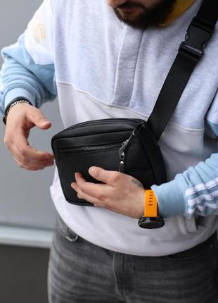 Кроссбоды, бананка из натуральной кожи, кожаная сумка на пояс skill smart
