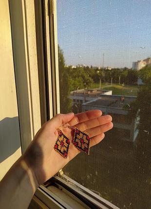 Серьги из бисера
