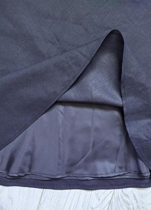 Лляна базова спідниця з вишуканою вишивкою*7 фото