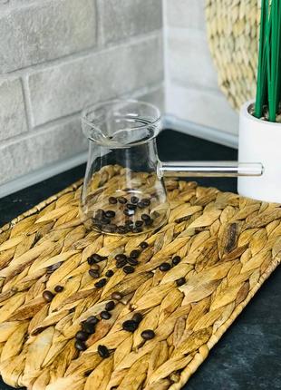 Набор для кофе ☕️ турка frico из термостойкого стекла + 2 стакана ardesto