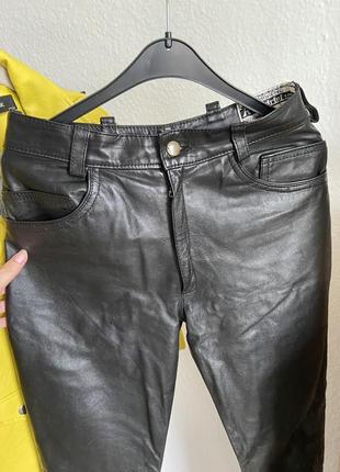 Крутые кожаные брюки винтажные2 фото