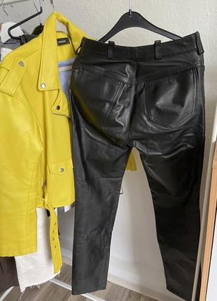Крутые кожаные брюки винтажные3 фото