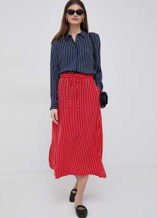 Сорочка синя в білу смужку