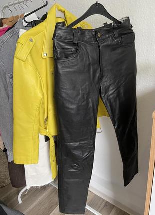 Крутые кожаные брюки винтажные6 фото