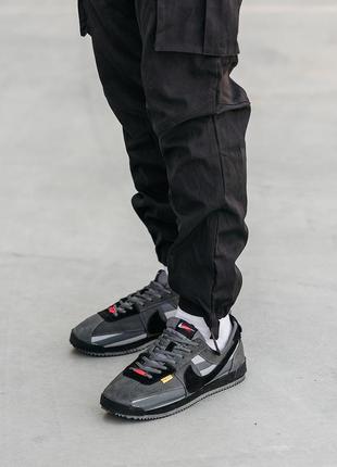 Мужские кроссовки nike cortez x union l.a. black grey3 фото