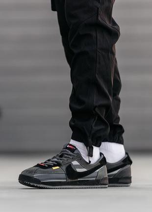 Мужские кроссовки nike cortez x union l.a. black grey1 фото