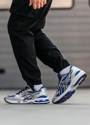 Мужские кроссовки asics gel-kayano 14 silver blue black2 фото