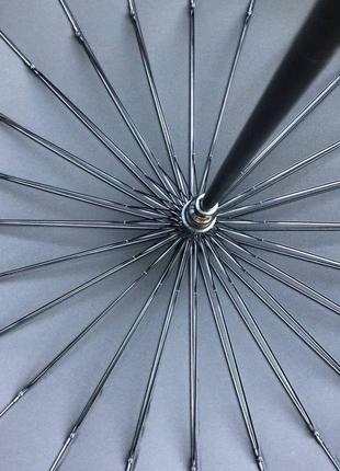 Мужской зонт для всей семьи: 24 спицы, полуавтомат и роскошная кожаная ручка.6 фото