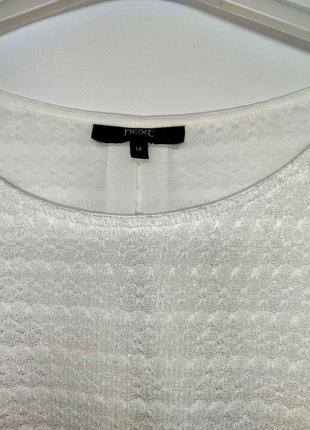 Белоснежная блуза с кружевными вставками5 фото
